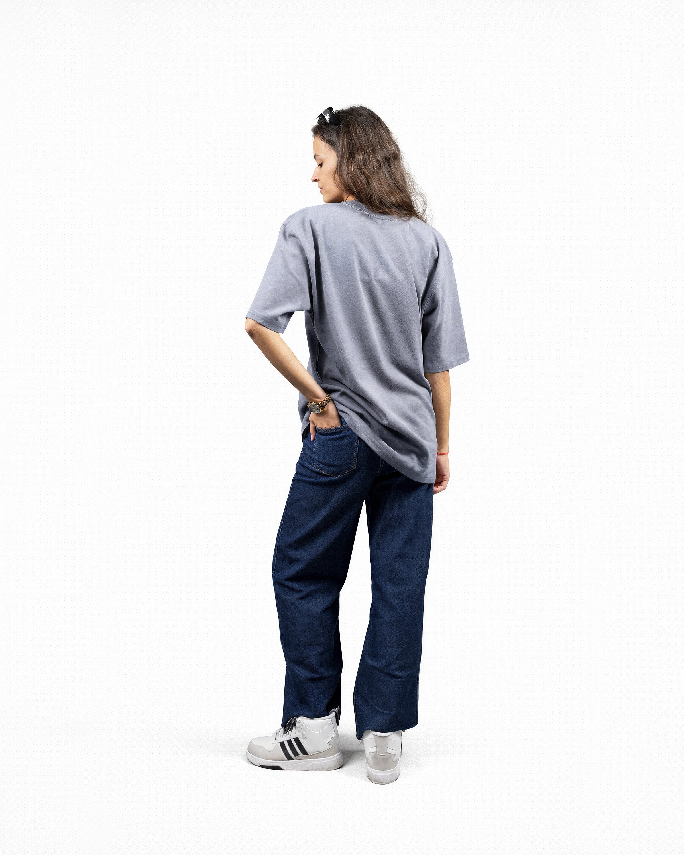 Oversized Grey T-Shirt for Women | Quosto Zero