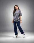 Oversized Grey T-Shirt for Women | Quosto Zero