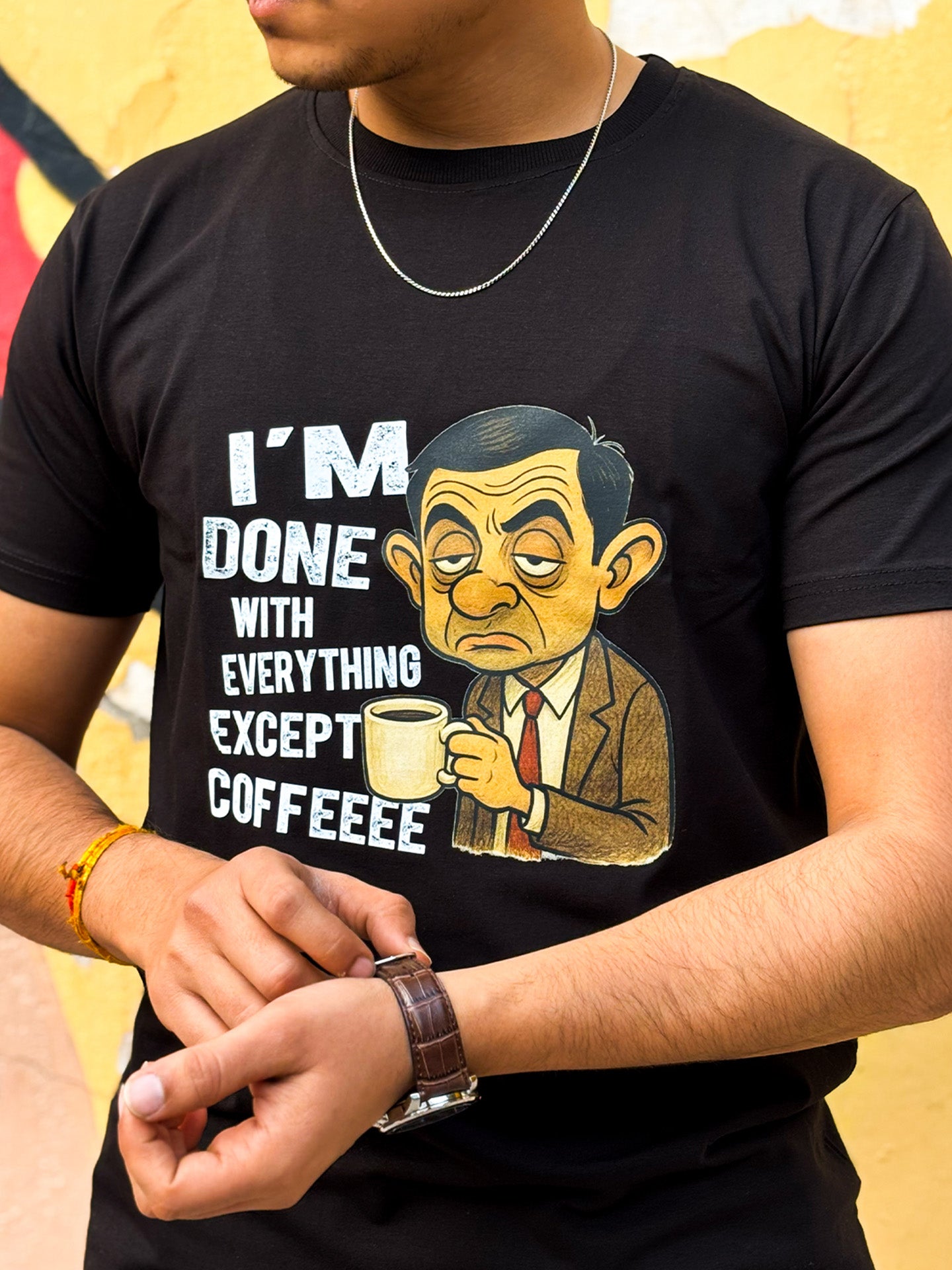 Urban Pop Cartoon T-Shirt for Men | Mr. Bean Graphic Street Tee