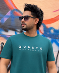 Quosto Originals Teal T-Shirt for Men | Relaxed Fit
