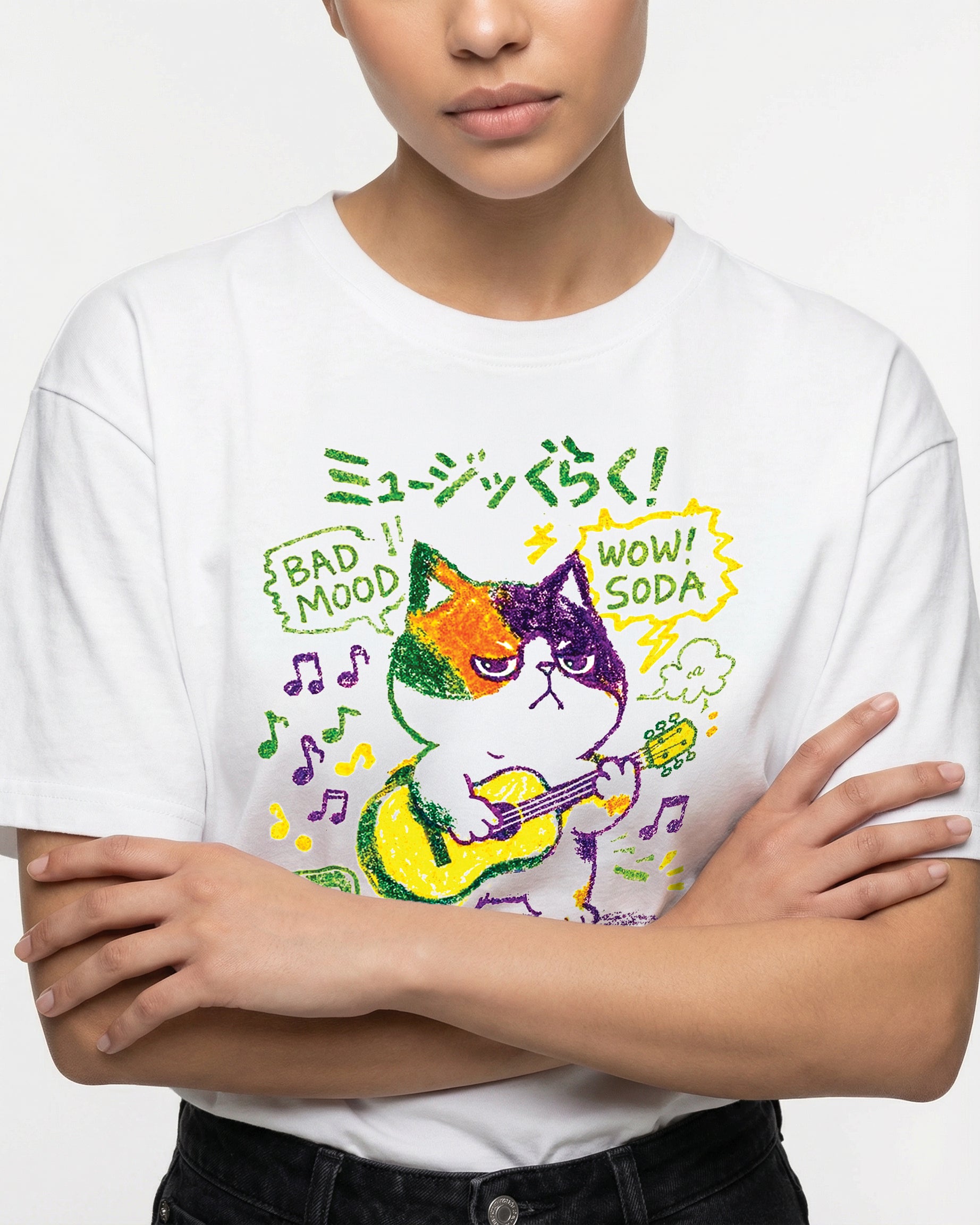 Lazy Cat T-shirt for Women | Oversize Fit