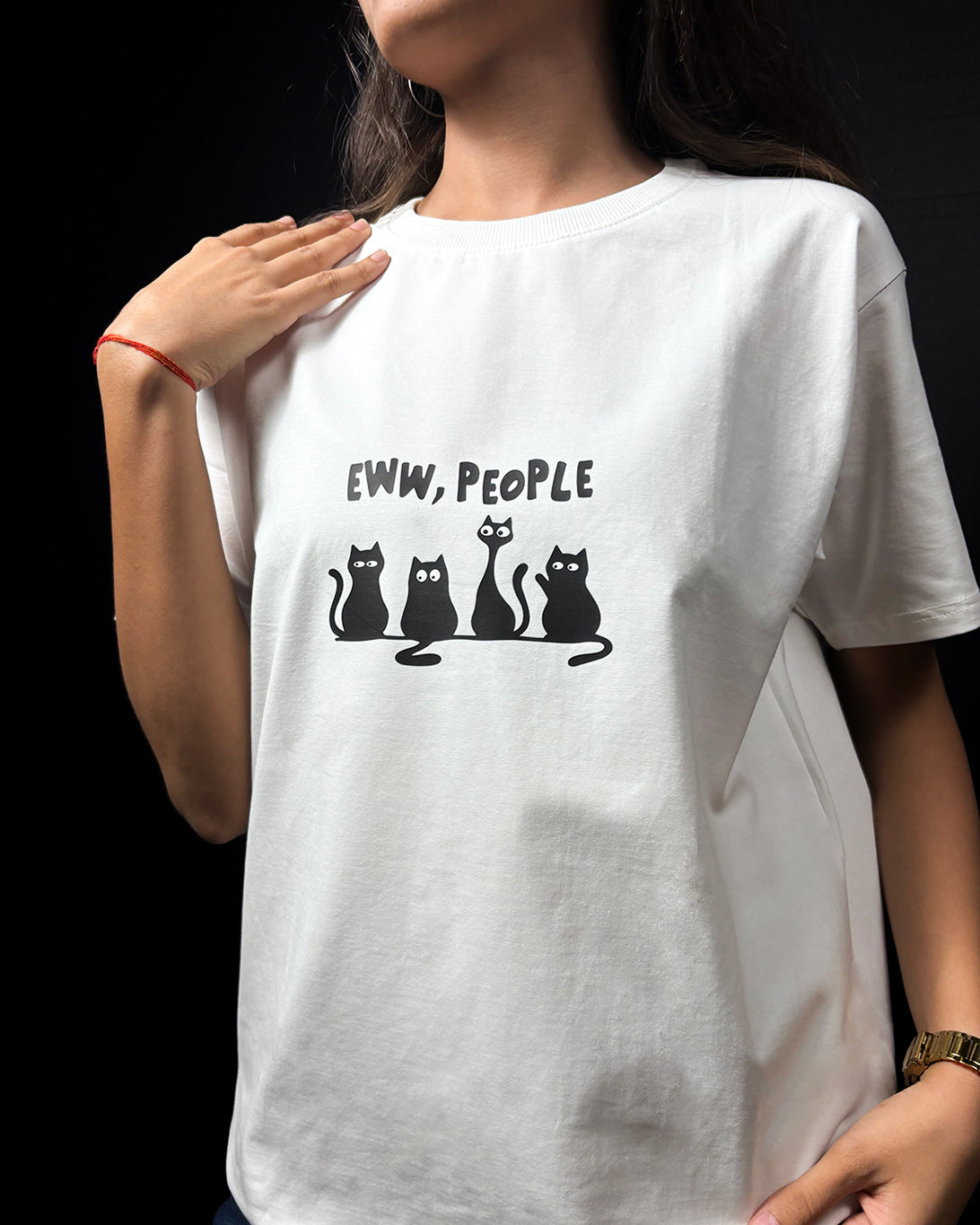 Eww people Cat T-Shirt for Women | Relaxed Fit