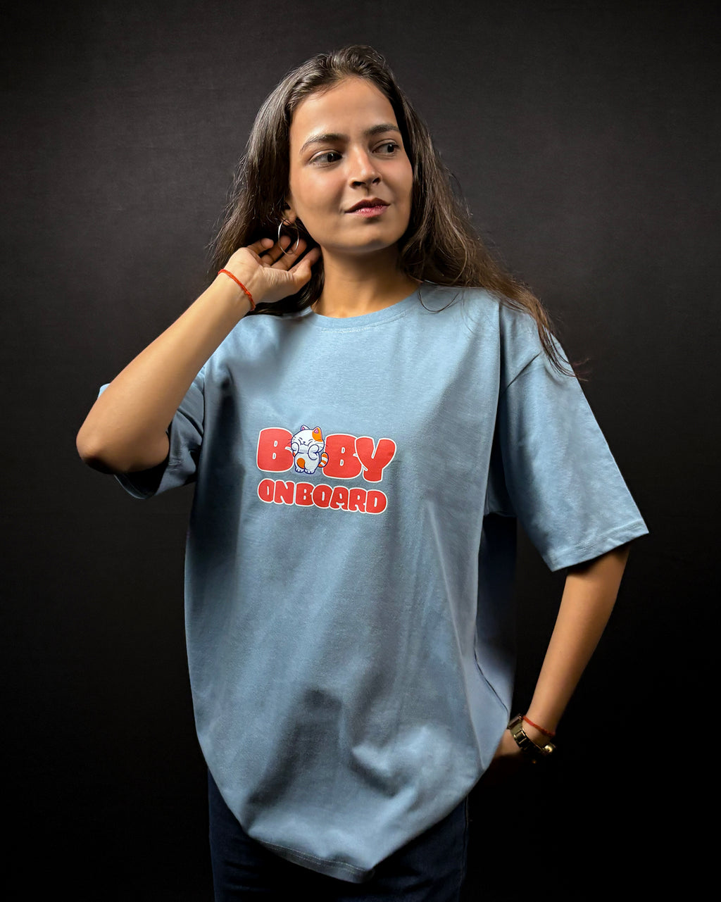 Baby on Board T-shirt for Women | Oversize Fit