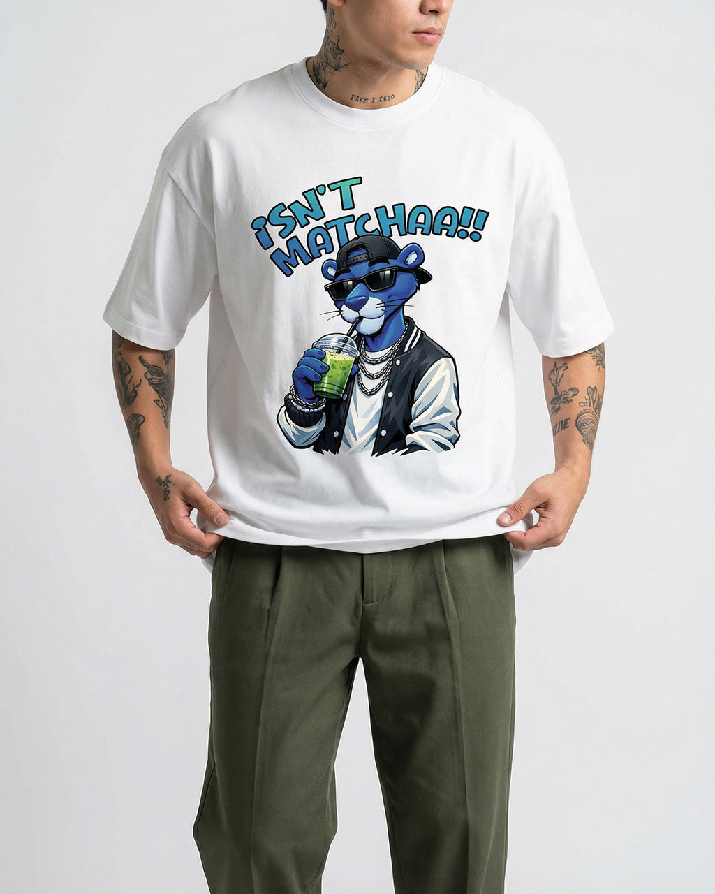 Matcha T-shirt for Men | Oversize Fit