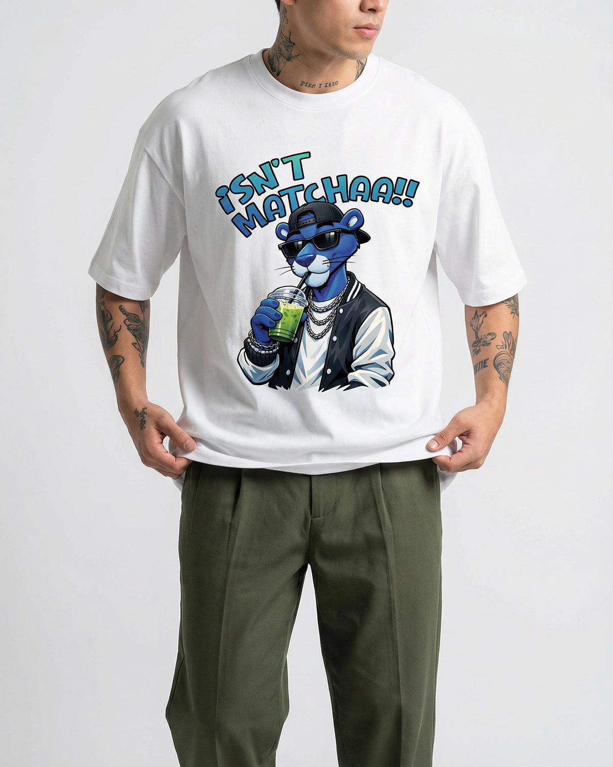 Matcha T-shirt for Men | Oversize Fit