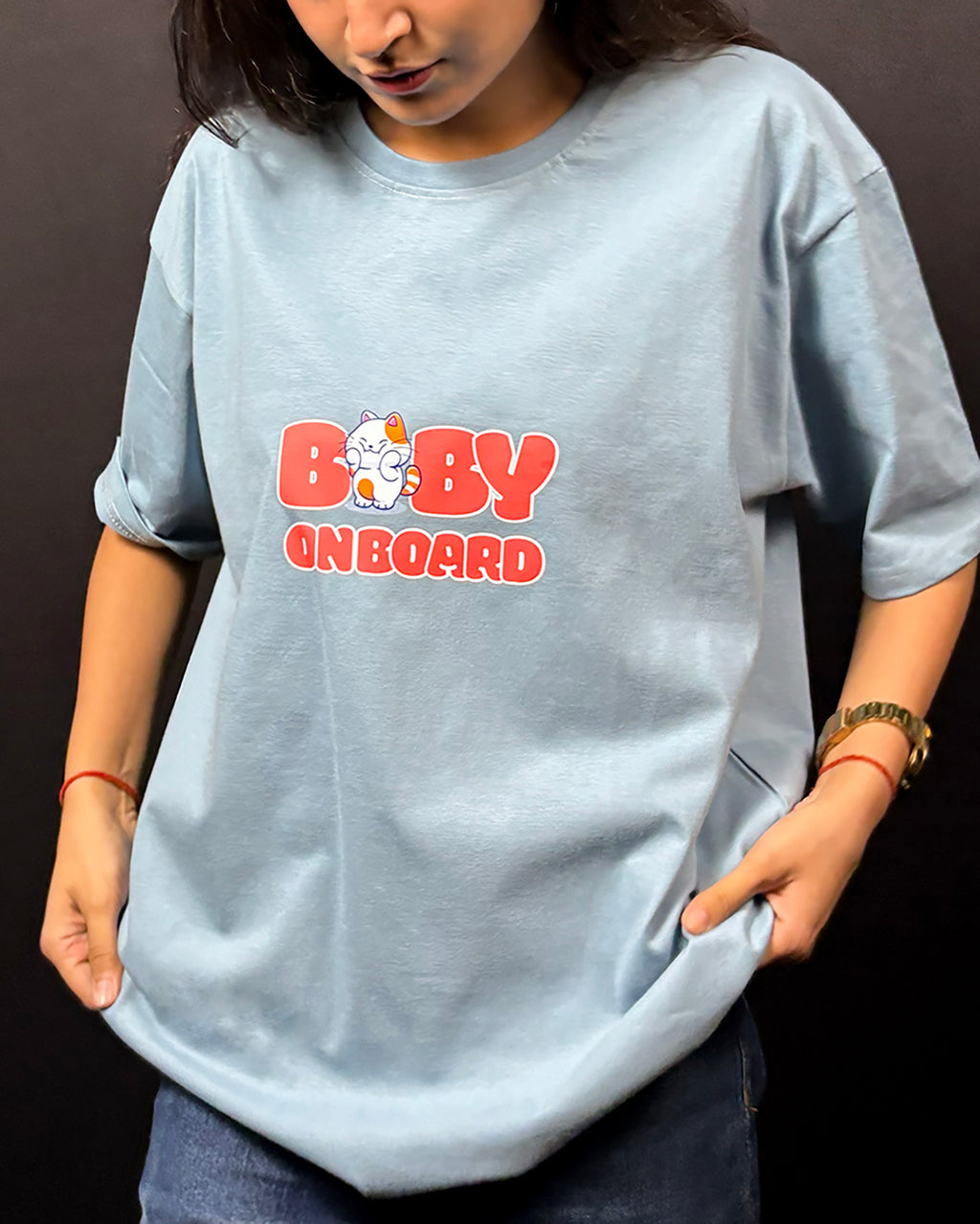 Baby on Board T-shirt for Women | Oversize Fit