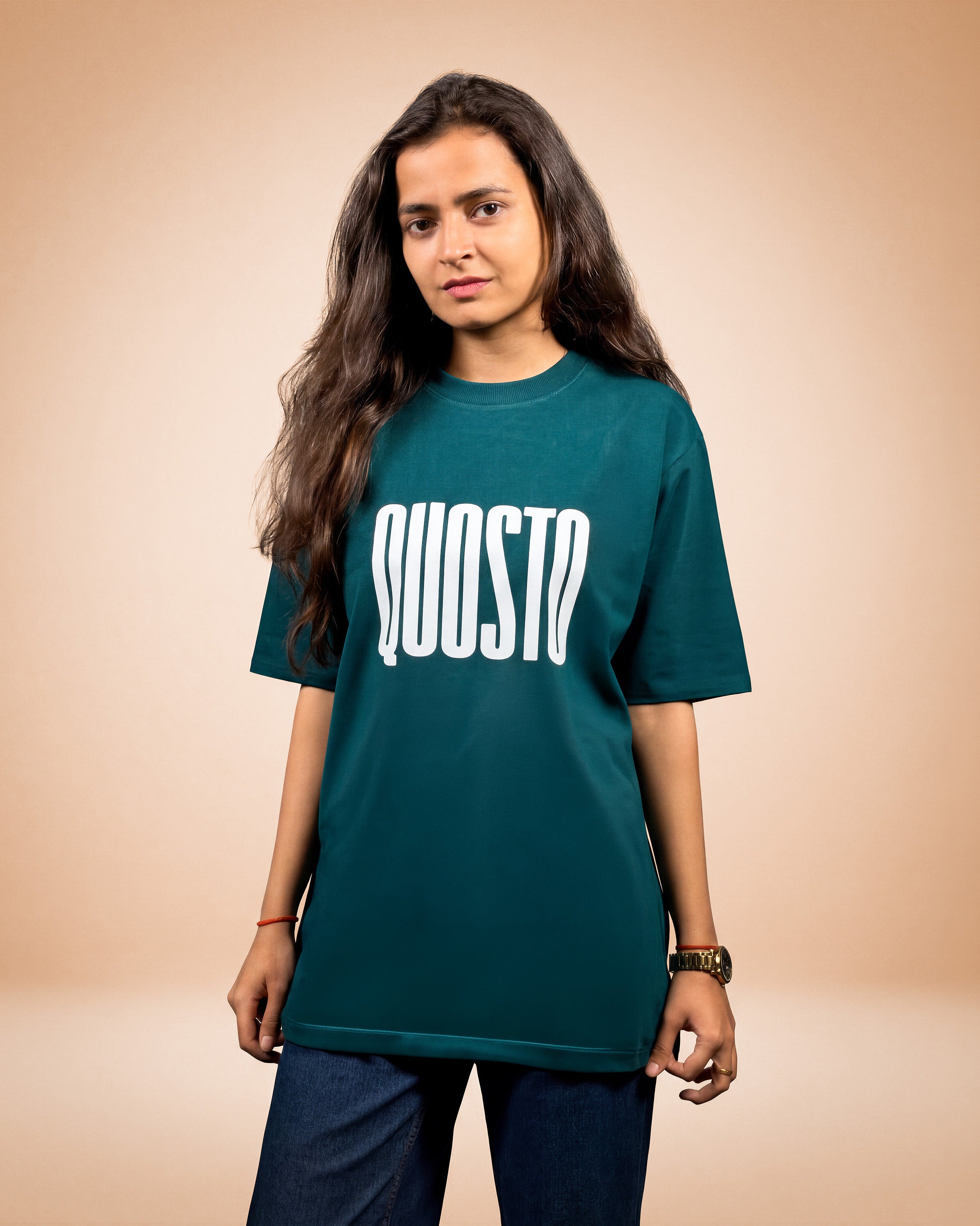 Relaxed Fit Teal T-Shirt | Quosto Zero
