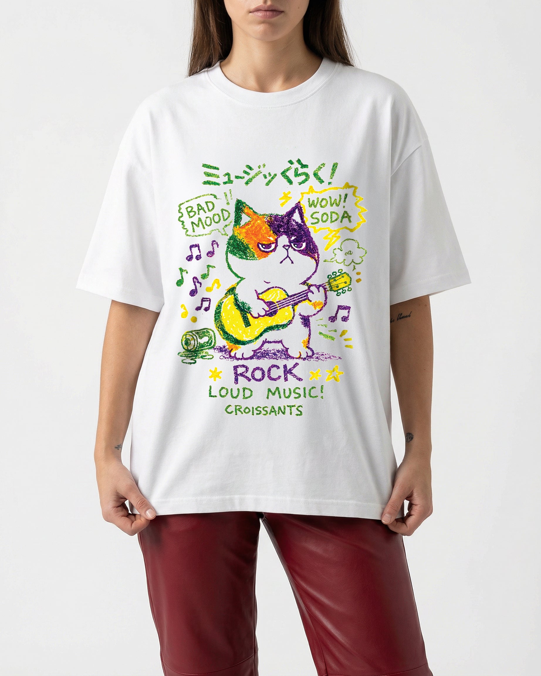Lazy Cat T-shirt for Women | Oversize Fit