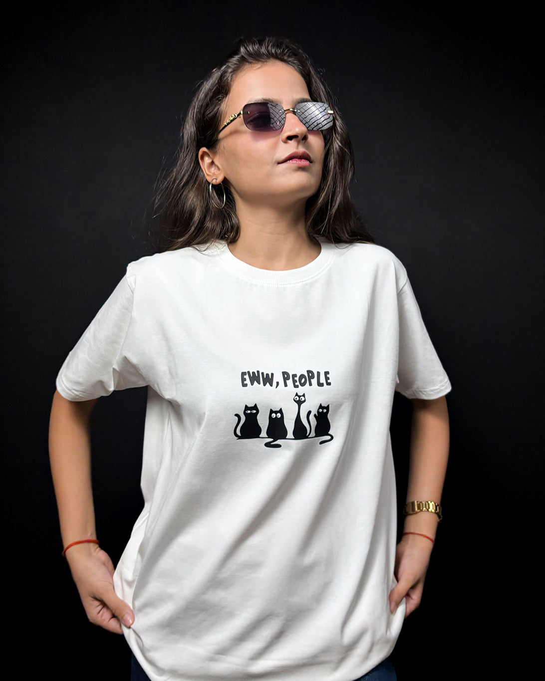 Eww people Cat T-Shirt for Women | Relaxed Fit