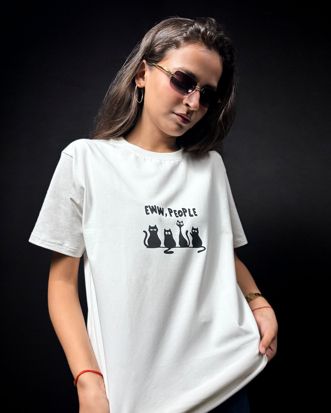Eww people Cat T-Shirt for Women | Relaxed Fit