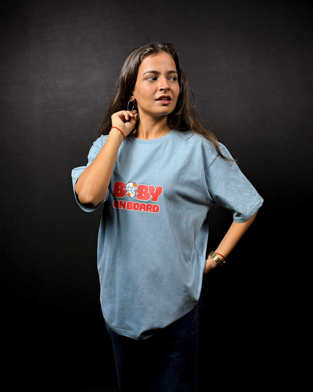 Baby on Board T-shirt for Women | Oversize Fit