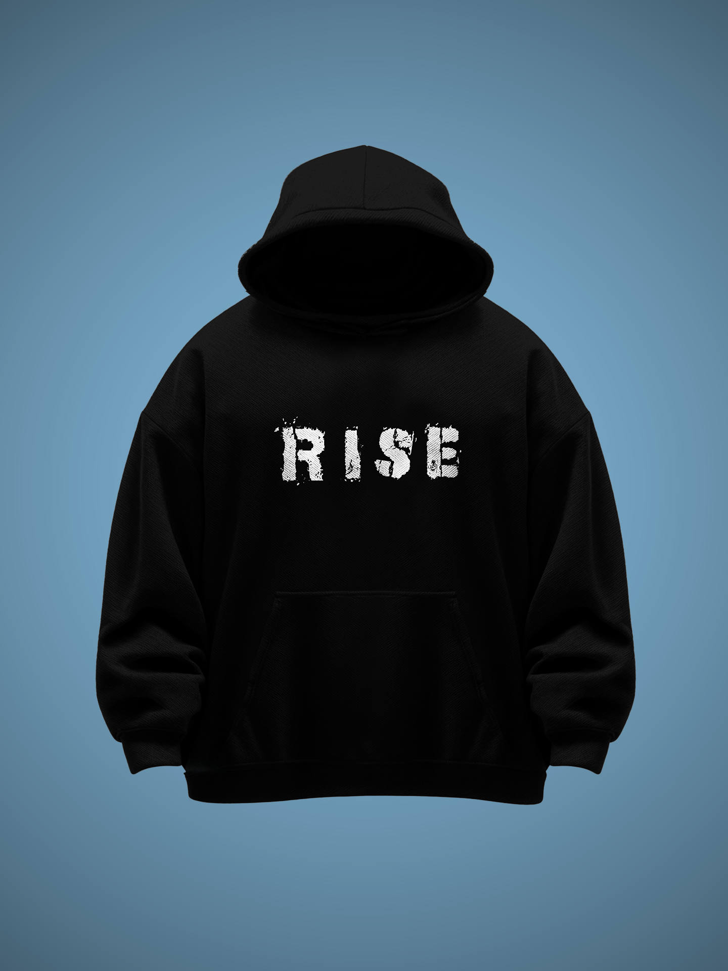 Midnight Heavy Black Oversized Hoodie for Men & Women | Premium Cotton Streetwear